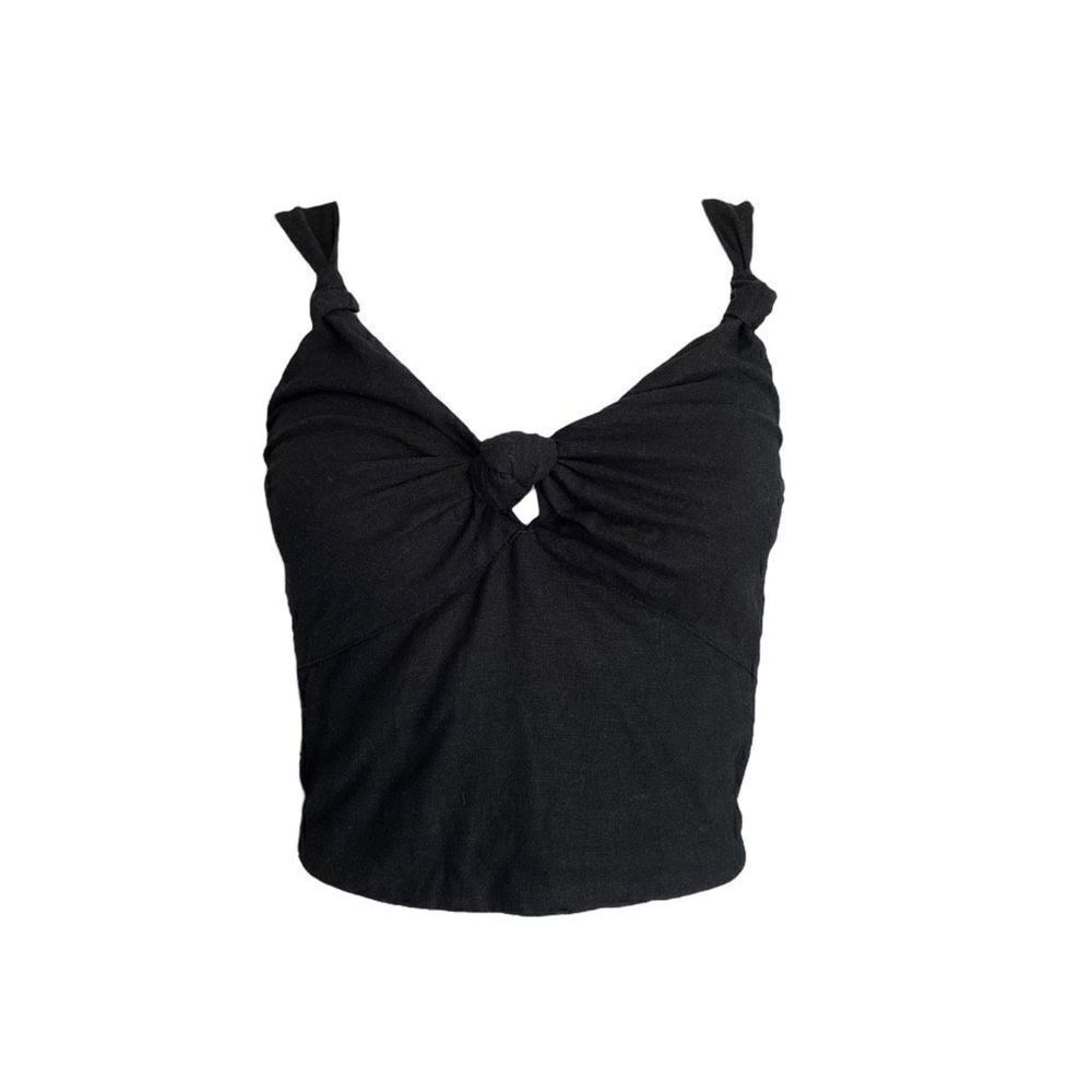 abercrombie minimalist linen crop top